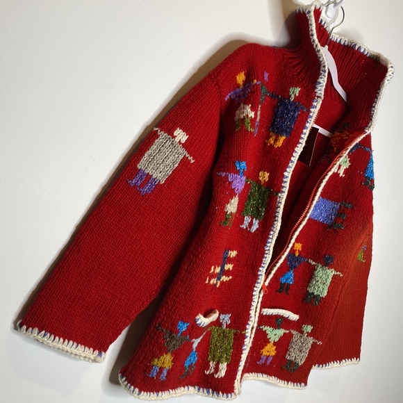 NWT Invisible World Cardigan- Juneau Alaska Neighbors. 100% Wool Size M - Picture 6 of 12